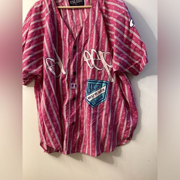 Vintage E Sleep Boxer Baseball Jersey Size 3X Retro Team Shirt - Picture 3 of 11